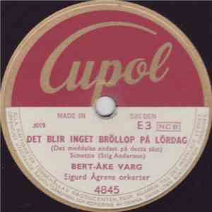 Bert-Åke Varg - Det Blir Inget Bröllop På Lördag / Långe Jan Från Amsterdam album