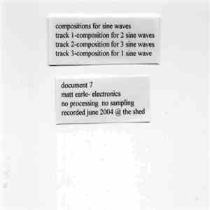 Matthew Earle - Compositions For Sine Waves album