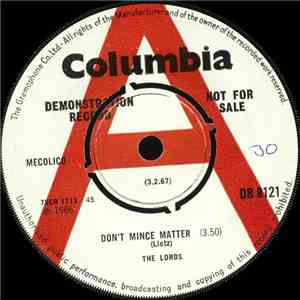 The Lords - Don't Mince Matter / No One Knows album