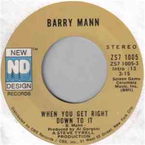 Barry Mann - When You Get Right Down To It album