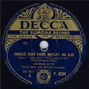 Charlie Kunz - Charlie Kunz Piano Medley, No. D.58 album