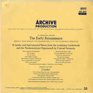 Conrad Paumann / Hans Sachs - Josef Ulsamer ‧ Nuremberg Gambencollegium / Friedrich Brückner-Rüggeberg ‧ Rudolf Aue - 14 Lieder And Instrumental Pieces From The Locheimer Liederbuch And The Fundamentum Organisandi By Conrad Paumann / 5 Lieder album