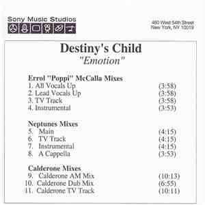 Destiny's Child - Emotion Remixes album