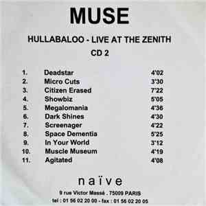 Muse - Hullabaloo - Live At Le Zenith - CD2 album