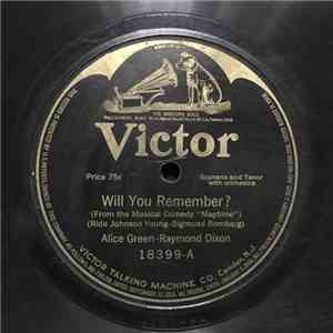 Alice Green  - Will You Remember? / Just A Voice To Call Me, Dear album