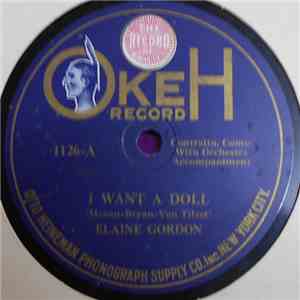 Elaine Gordon / Harry Ellis  - I Want A Doll / Blue Bird Blues album