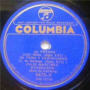 Julio Martinez Oyanguren - Pavana & Tema Y Variaciones / Capricho album