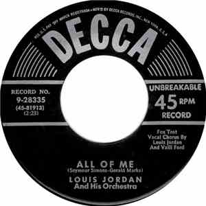Louis Jordan And His Orchestra - All Of Me album
