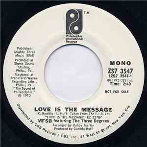 MFSB Featuring The Three Degrees - Love Is The Message album
