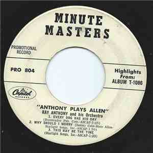 Ray Anthony And His Orchestra - Anthony Plays Allen album