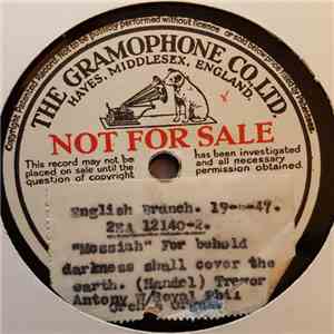 Sir Thomas Beecham, The Royal Philharmonic Orchestra, William Trevor Anthony - English Branch, Handel's Messiah album