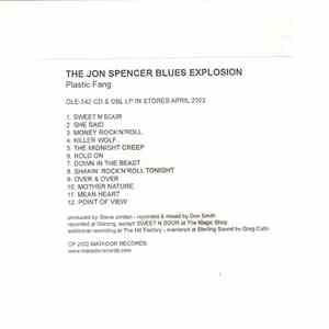 The Jon Spencer Blues Explosion - Plastic Fang album