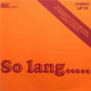 Unknown Artist - So Lang ..... album