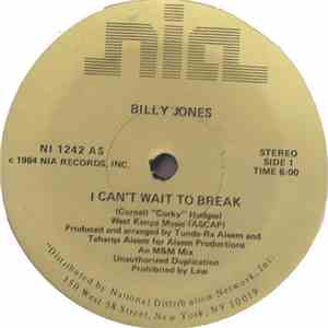 Billy Jones - I Can't Wait To Break album