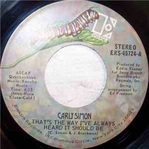 Carly Simon - That's The Way I've Always Heard It Should Be album