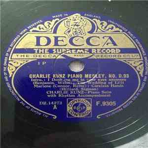 Charlie Kunz - Charlie Kunz Piano Medley, No. D.93 album