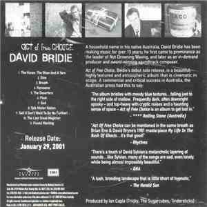 David Bridie - Act Of Free Choice album