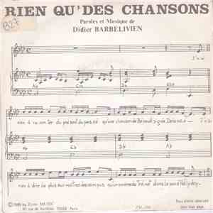 Didier Barbelivien - Rien Qu'des Chansons album