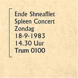Ende Shneafliet - Spleen Concert 18.9.83 album