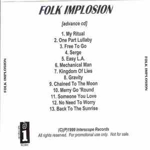 Folk Implosion - Folk Implosion (Advance CD) album