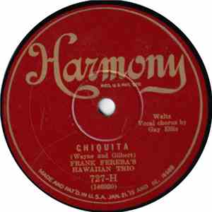 Frank Ferera's Hawaiian Trio - Chiquita / Maui Girl album