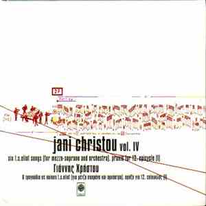 Jani Christou - Vol. IV: Six T.S. Eliot Songs / Praxis For 12 / Epicycle (I) album