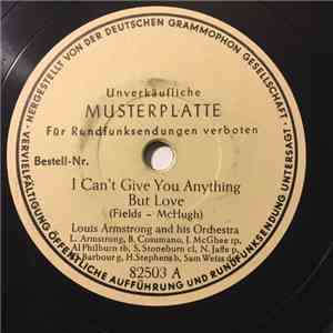 Louis Armstrong And His Orchestra / Louis Armstrong Mit Jimmy Dorsey And His Orchestra - I Can't Give You Anything But Love / Dippermouth Blues album
