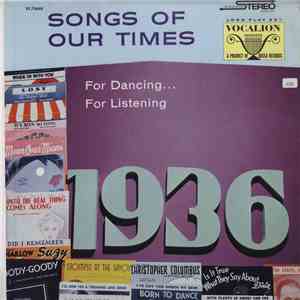 Marlene Fingerle And Arthur Schutt - Songs Of Our Times - Song Hits Of 1936 album