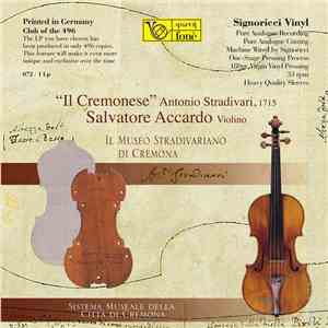 Salvatore Accardo - Stradivari: "Il Cremonese" - Homage To Fritz Kreisler album