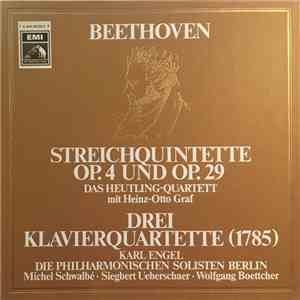 Ludwig van Beethoven, Heutling-Quartett, Philharmonische Solisten Berlin, Karl Engel - Streichquintette Op. 4 Und Op. 29, Drei Klavierquartette Es-Dur, D-Dur, C-Dur album