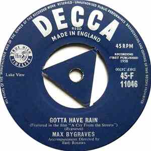 Max Bygraves - Gotta Have Rain album