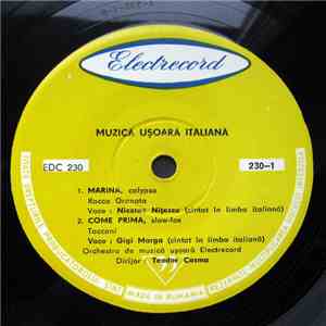 Orchestra de muzică ușoară Electrecord / Orchestra „Optimiștii“ – Sofia - Muzică Ușoară Italiană album