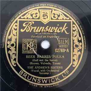 The Andrews Sisters - Beer Barrel Polka / Well,All Right. album