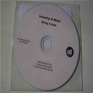 Velozity & Maui  - Bring It Back album