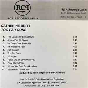 Catherine Britt - Too Far Gone album