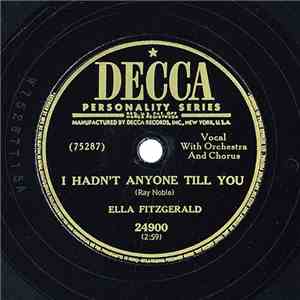 Ella Fitzgerald - I Hadn't Anyone Till You / Dream A Little Longer album