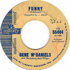 Gene McDaniels With The Johnny Mann Singers - Funny / Chapel Of Tears album