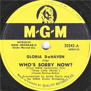 Gloria De Haven / Gale Robbins - Who's Sorry Now? / All Alone Monday album