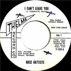 Rose Battiste - I Can't Leave You album