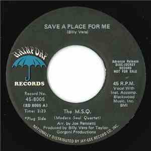The M.S.Q. (Modern Soul Quartet) - Save A Place For Me album