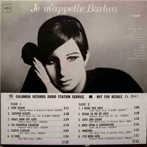 Barbra Streisand - Je M'appelle Barbra album