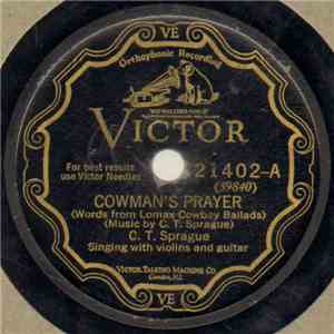 C. T. Sprague - Cowman's Prayer / The Cowboy album