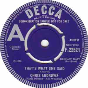 Chris Andrews  - That's What She Said album