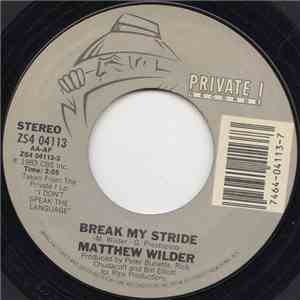 Matthew Wilder - Break My Stride album