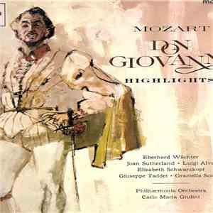 Mozart And Philharmonia Orchestra Conducted By Carlo Maria Giulini With Joan Sutherland, Elisabeth Schwarzkopf, Luigi Alva, Graziella Sciutti And Eberhard Wächter - Don Giovanni Highlights album