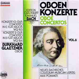 Carl Philipp Emanuel Bach, Burkhard Glaetzner, Neues Bachisches Collegium Musicum Leipzig - Max Pommer - Oboenkonzerte album