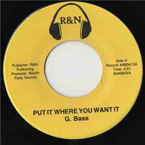 G. Bass  / Viola Wills - Put It Where You Want It / Gonna Get Along Without You Now album