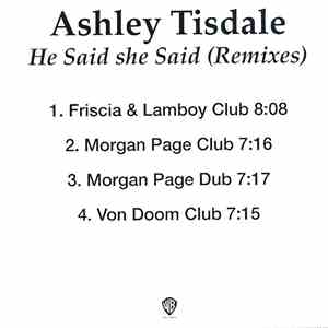 Ashley Tisdale - He Said She Said (Remixes) album