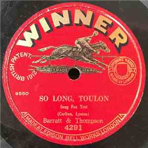 Barratt & Thompson - So Long, Toulon / Save Your Sorrow album