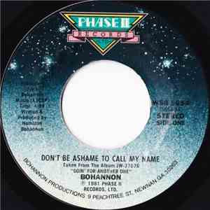 Bohannon - Don't Be Ashame To Call My Name album
